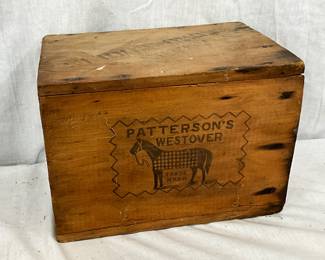 Patterson’s Westover Wooden Tobacco Crate with Manufacturer’s Marking