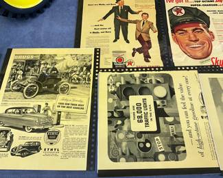 Hudson, Pontiac, Kaiser Frazer, Ford (Thunderbird), and oil companies like Texaco and Mobil
