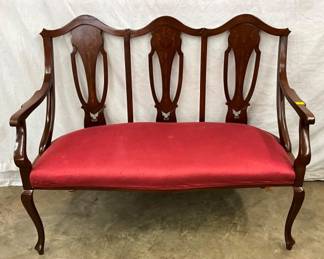 Mahogany Inlaid Seatee