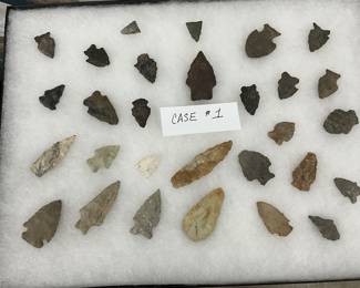 Early Collection of Randolph and Guilford Arrowheads in Case #1
