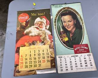 1953 Coca-Cola and 1950 RC Cola Advertising Calendars