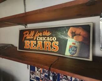 Light up Bears beer sign