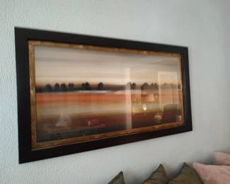 Framed, signed art 55" x 30"