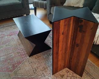 Modern Coffee Table...One half turned on end to show how it looks as pedestal.