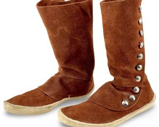 Mid Century Native American Leather Moccasins