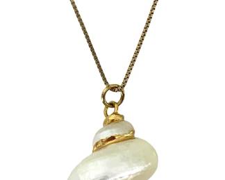 Sterling Silver Shell Pendant Necklace