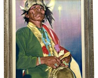 Signed Grace Gay Betts Native Acrylic on Canvas