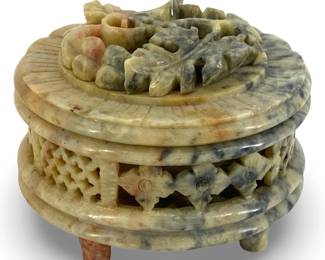 Hand Carved Indian Soapstone Box