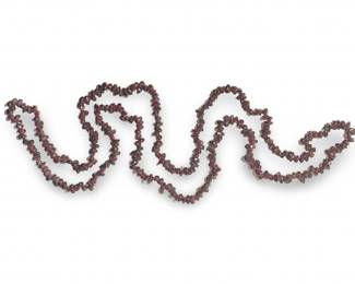 Splendid Long Garnet Chip Bead Necklace