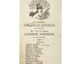 1864 Abraham Lincoln Field Ballot