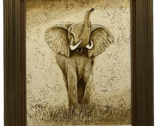 Signed Wayne Cooper Textural Oil on Canvas