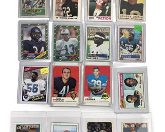 16 Assorted 70âs 80âs NFL Stars Trading Cards