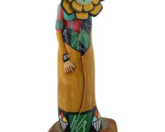 Signed L. Honahnie Kyotsmovi Hopi Sunface Kachina