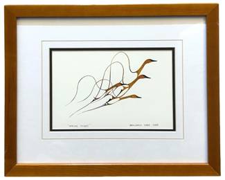 Benjamin Chee Chee âSpring Flight" Serigraph