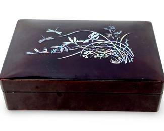 Mother of Pearl Inlaid Chinese Lacquer Box