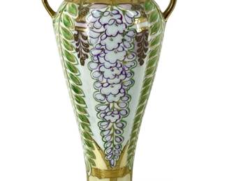 Old Nippon Hand Painted Porcelain Vase