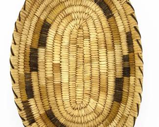 Oral Papago Hand Woven Basket Tray