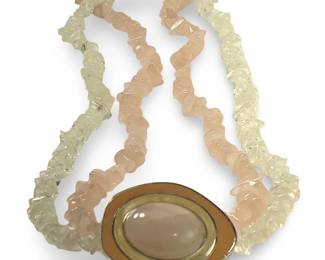 Enthralling Dual Strand Quartz Chip Bead Necklace