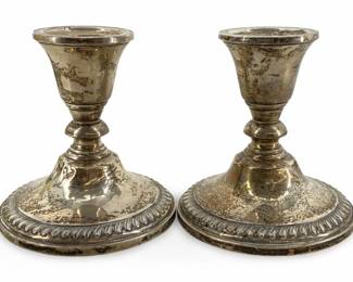 2pc Sterling Reinforced Candleholders