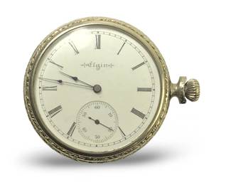 Classes Vintage Elgin Silver Pocket Watch
