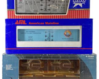 3pc USA Trains/AML/K-Line Flat Car & Boxcars