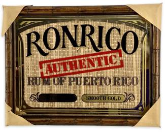 Authentic Ronrico Rum of Puerto Rico Sign