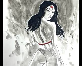 Signed Ben Templesmith Commission Wonder Woman Art