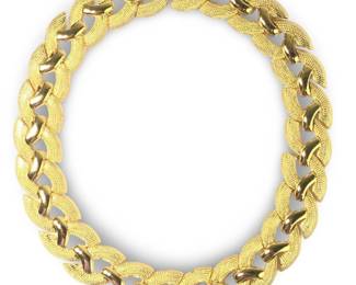 Lavish Napier Gold Tone Link Necklace