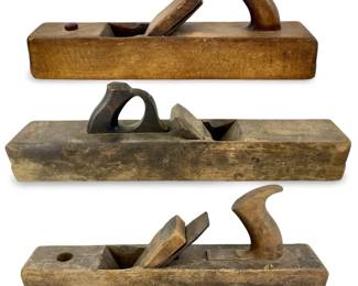 3pc Antique Handcrafted Wooden Planer