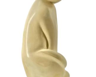 Modern Li Ching Plaster Cat Sculpture