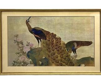 Maruyama Okyo âPeony Peacock" Print