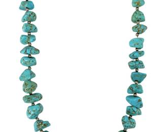 Turquoise Nugget Beaded Necklace