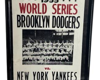 1955 World Series Dodgers v Yankees Litho Poster
