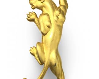 Awesome Signed JJ 1986 Gold Tone Big Cat Pin