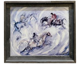 DeGrazia âTaos Indian Rabbit Hunt" Canvas Print