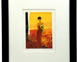 Beautiful Signed Emile Bellet Lithograph