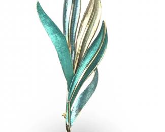Gorgeous Kramer NY Enamel Floral Brooch