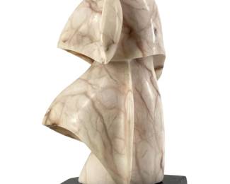 Lanthrop Bullene Carved Stone Cloaked Female