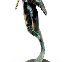 Michael Storey Bronze Hummingbird Sculpture
