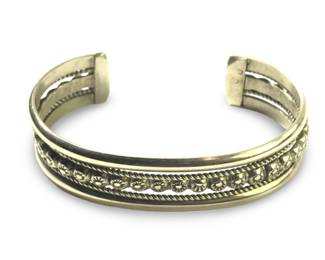 Vintage Native American Silver Cuff Bracelet