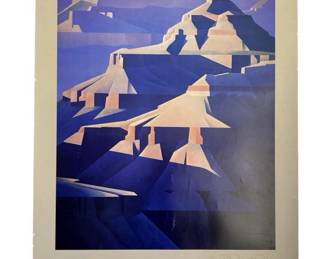 Hand Signed Ed Mell 1983 Art Exhibition Poster