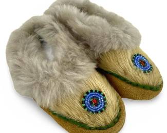 Vintage Leather Alaskan Baby Moccasins