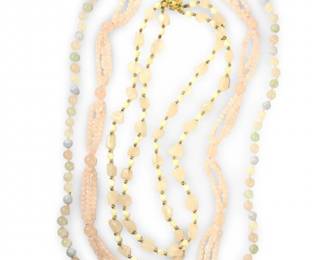 3 Terrific Quartz Morganite Bead Necklaces