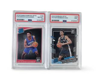 2 PSA Graded Rated Rookie Basketball Trading Cards