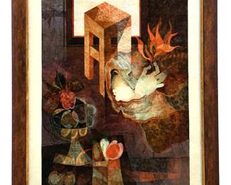 Signed Sunol Alvar Embossed Lithograph