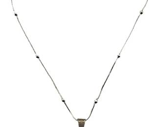 Navajo Multi Stone Sterling Bear Pendant Necklace