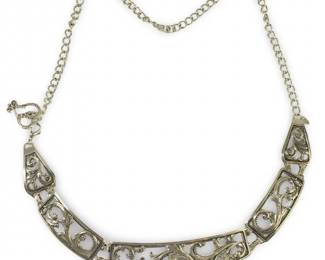 Retro Art Deco Metal Wedding Dress Belt
