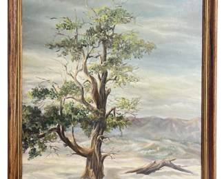 Signed E. Tallent 67 Landscape Oil On Canvas