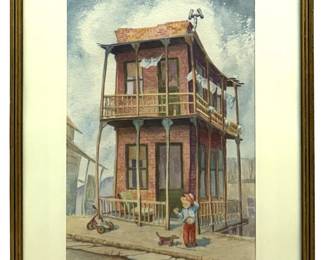 Signed Ruth Lotan Jerome Watercolor Painting
