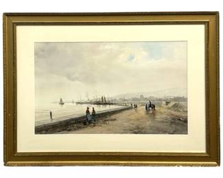 Signed H. Chester Intricate Watercolor Landscape